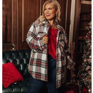 NWOT Plaid Shacket